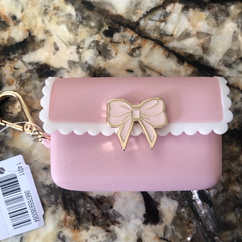 Bath & Body Works Pink Purse Bow Ruffle Pocketbac Holder